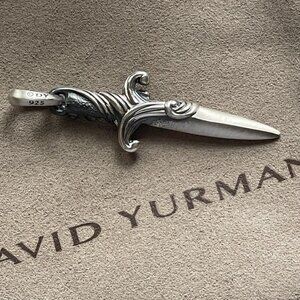 David Yurman Men's Silver Dagger Amulet Pendant